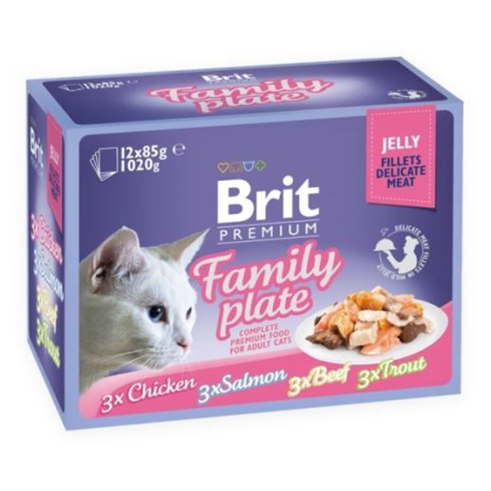 Brit Premium Cat D Fillets in Jelly Family Plate 1020g + Množstevní sleva Obrázek