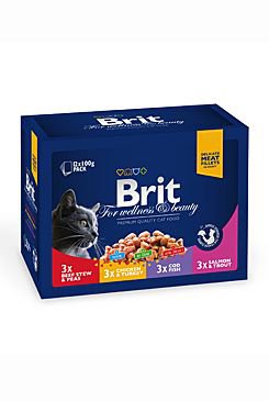 Brit Premium Cat kapsa Family Plate 1200g (12x100g) + Množstevní sleva Obrázek