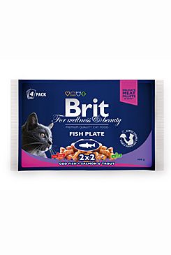 Brit Premium Cat kapsa Fish Plate 400g (4x100g) + Množstevní sleva Obrázek