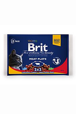 Brit Premium Cat kapsa Meat Plate 400g (4x100g) + Množstevní sleva Obrázek