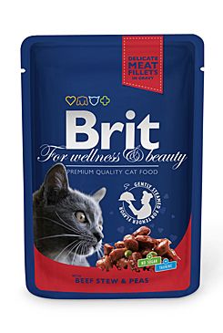 Brit Premium Cat kapsa with Beef Stew & Peas 100g + Množstevní sleva Obrázek