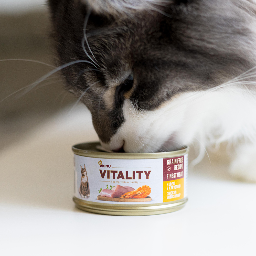 Akinu VITALITY kuřecí s krevetami pro kočky 70 g Obrázek