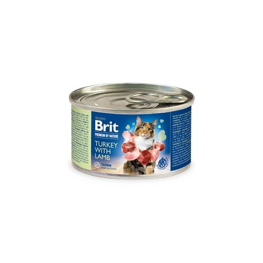 Brit Premium Cat by Nature konzerva Turkey&Lamb 200g Obrázek