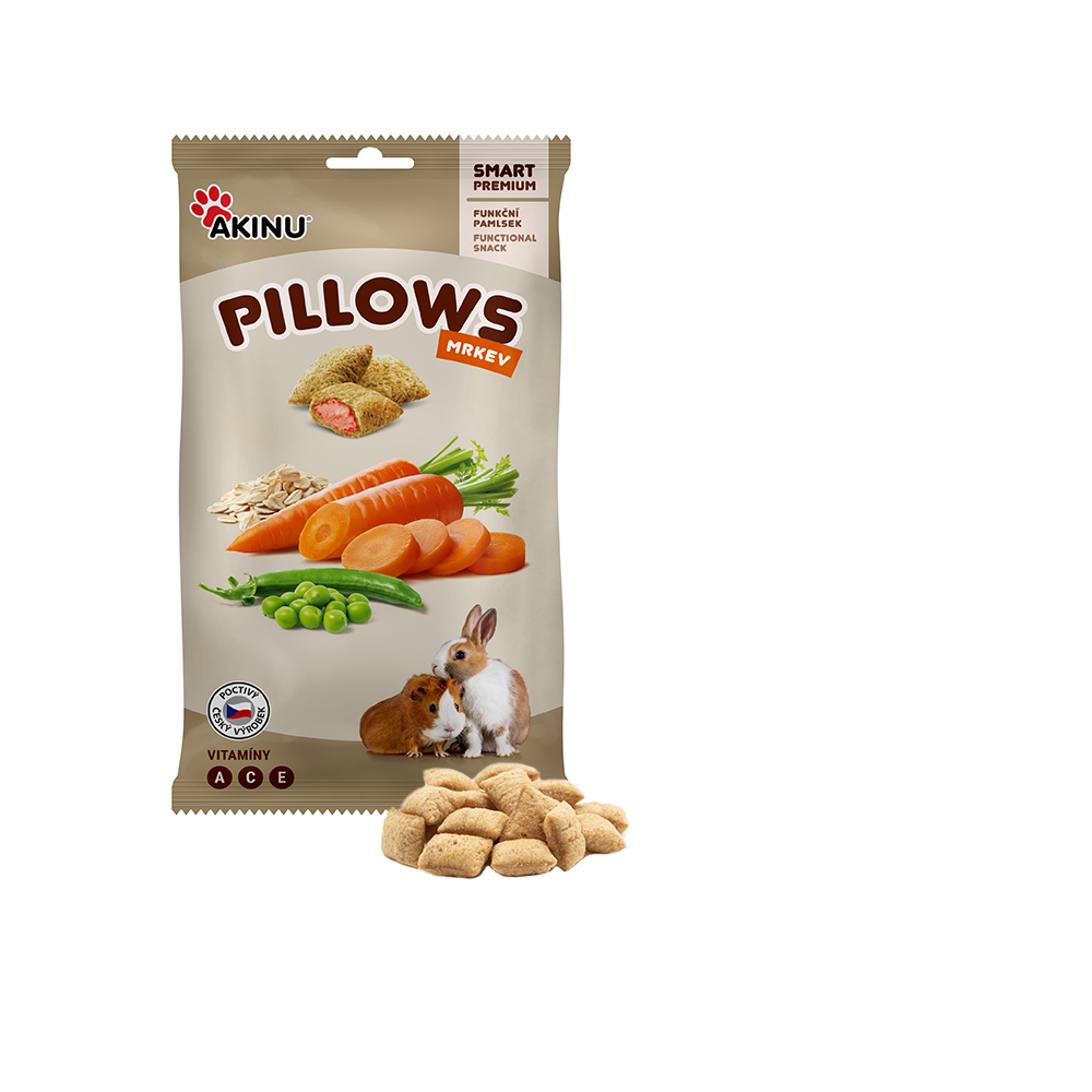 Akinu Pillows polštářky s mrkví pro hlodavce 40g Obrázek