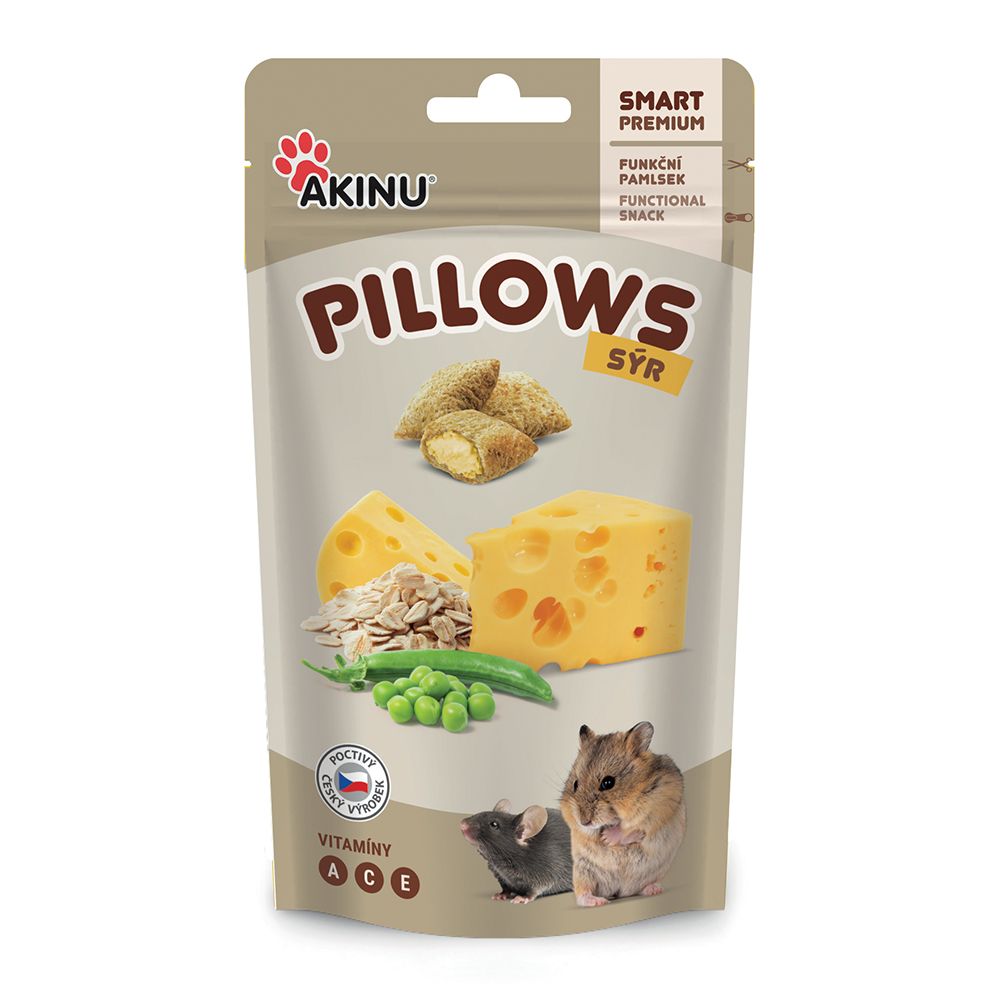 Akinu Pillows polštářky se sýrem pro hlodavce 40g Obrázek