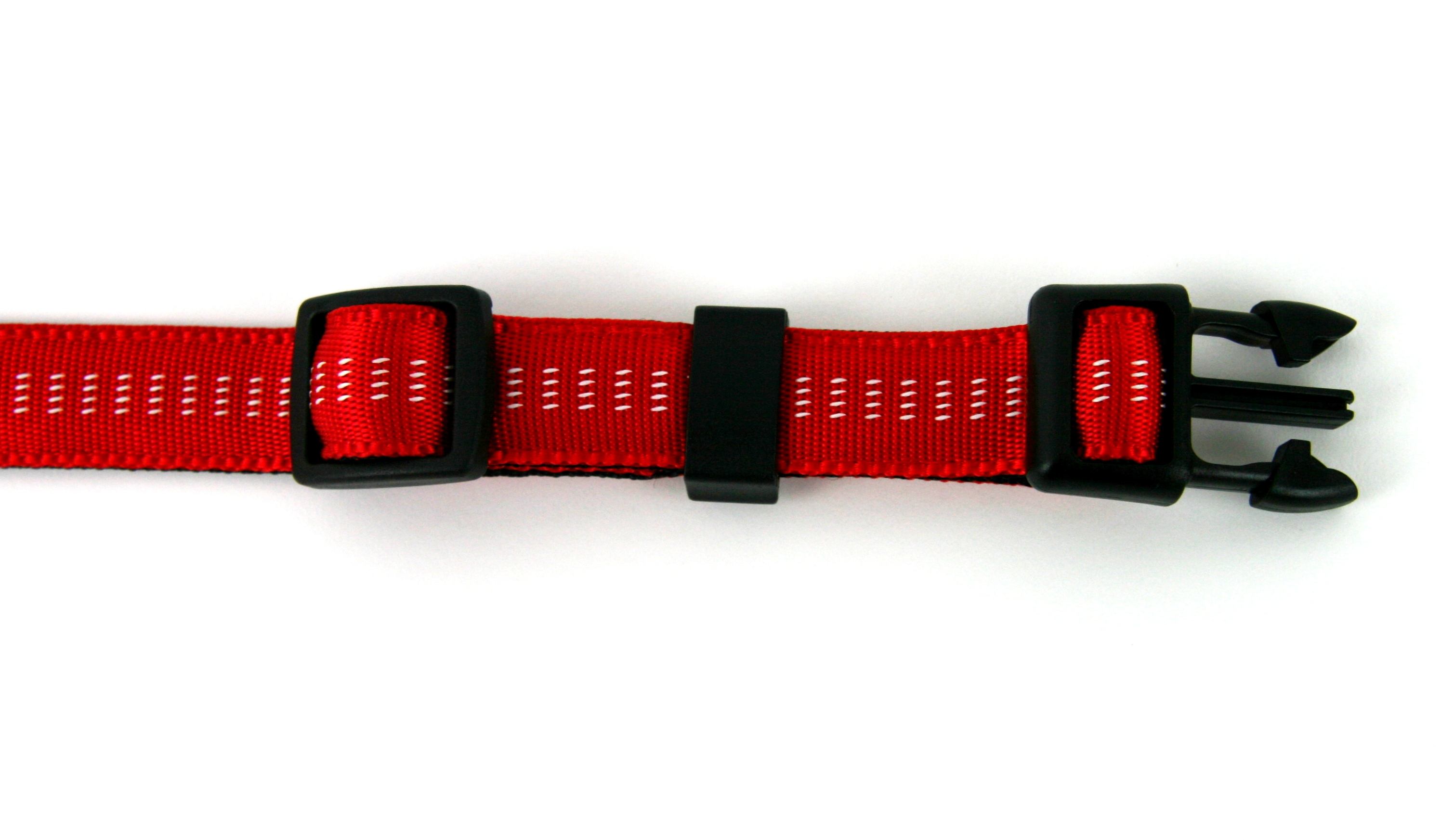 Akinu obojek nylon/neopren červený 2,5x47-62cm Obrázek