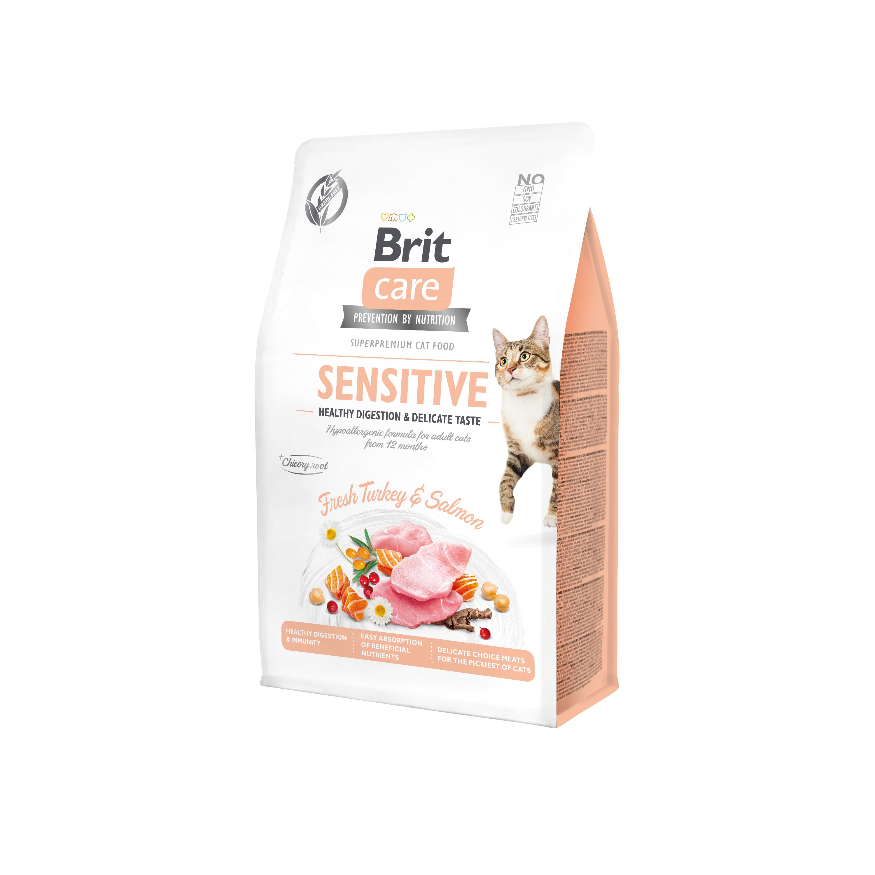 Brit Care Cat GF Sensit. Heal.Digest&Delic.Taste 0,4kg Obrázek