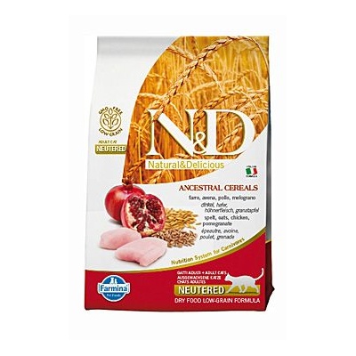 N&D LG CAT Neutered Chicken & Pomegranate 1,5kg Obrázek