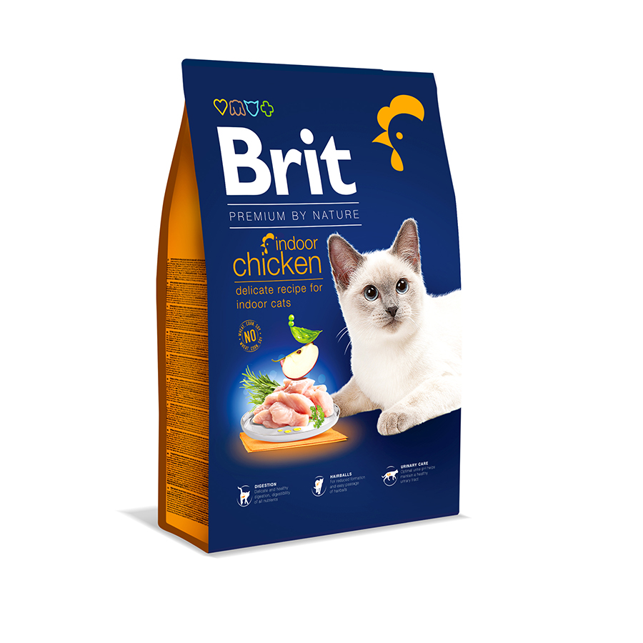 Brit Premium Cat by Nature Indoor Chicken 8kg Obrázek