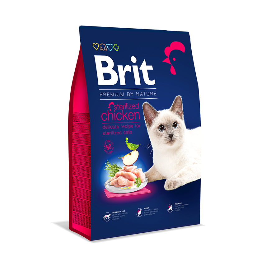 Brit Premium Cat by Nature Sterilized Chicken 8kg Obrázek