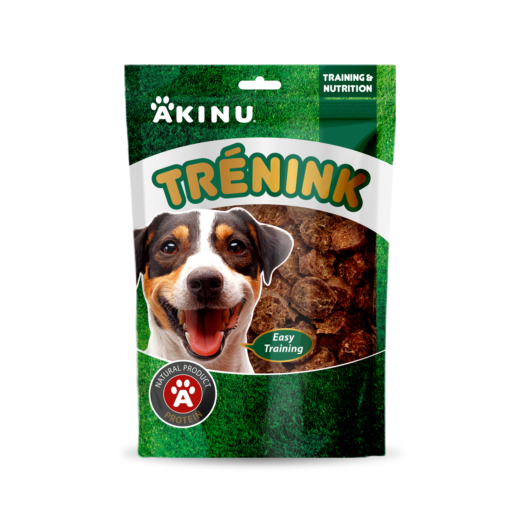 Akinu Trénink hovězí lupínky s treskou 120g Obrázek