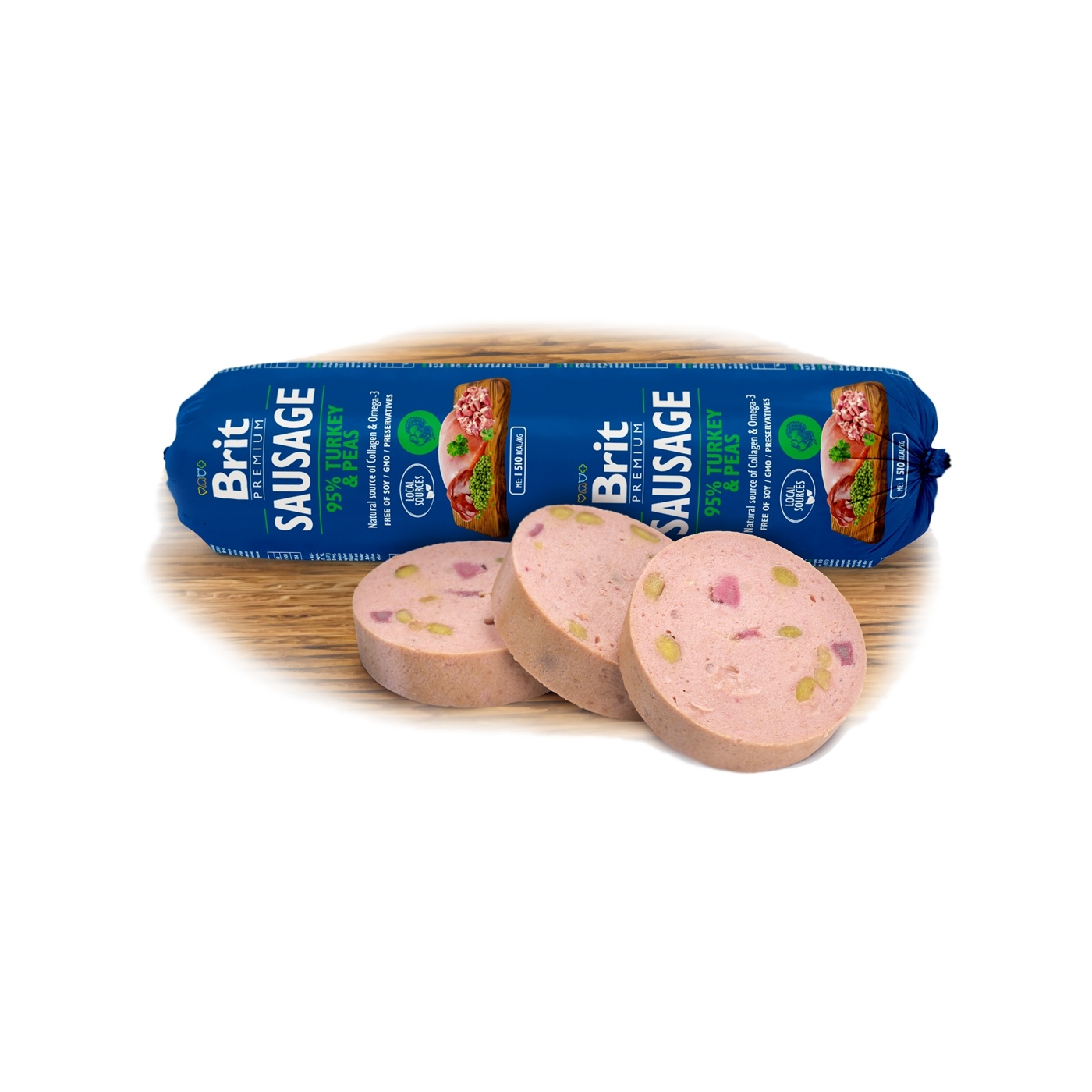 Brit Sausage Turkey & Pea 800g New + Množstevní sleva Obrázek