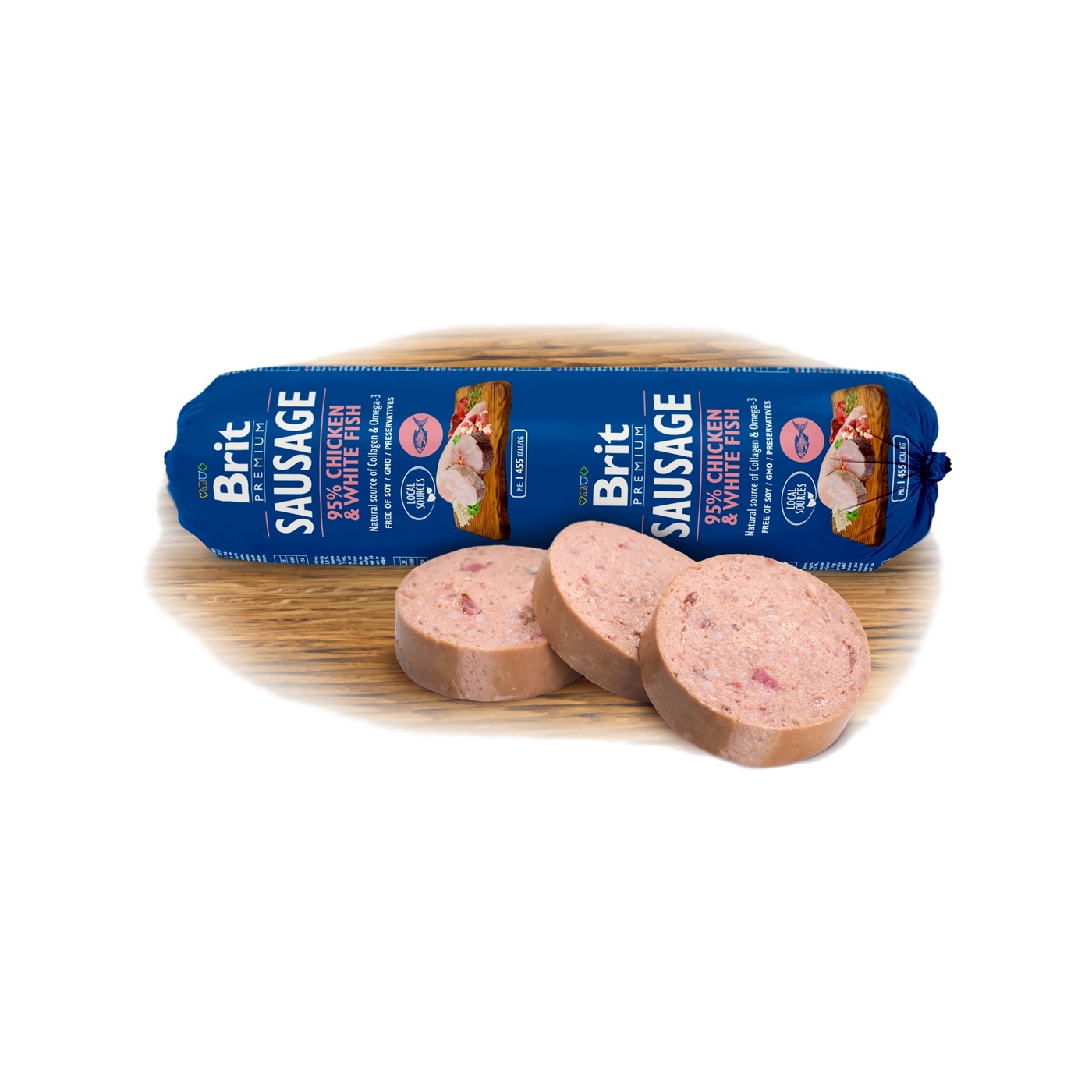 Brit Sausage Chicken & White Fish 800g New + Množstevní sleva Obrázek