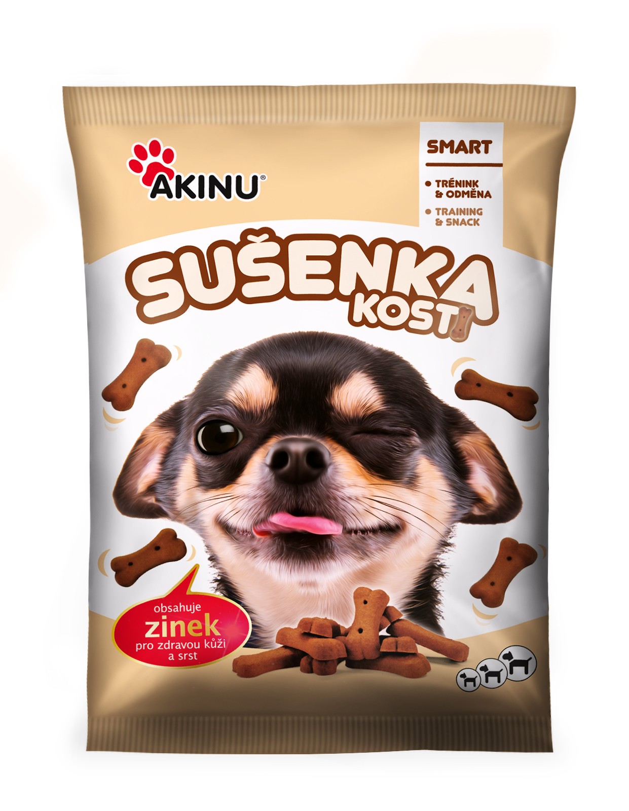 Akinu sušenka KOSTI se zinkem 400g Obrázek