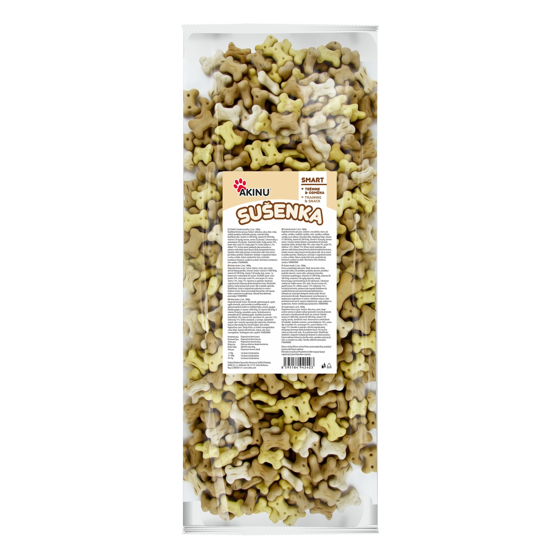 Akinu sušenky kostičky 2,2cm 1kg Obrázek