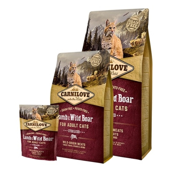 Carnilove Cat Lamb & Wild Boar Adult Sterilised 2kg Obrázek