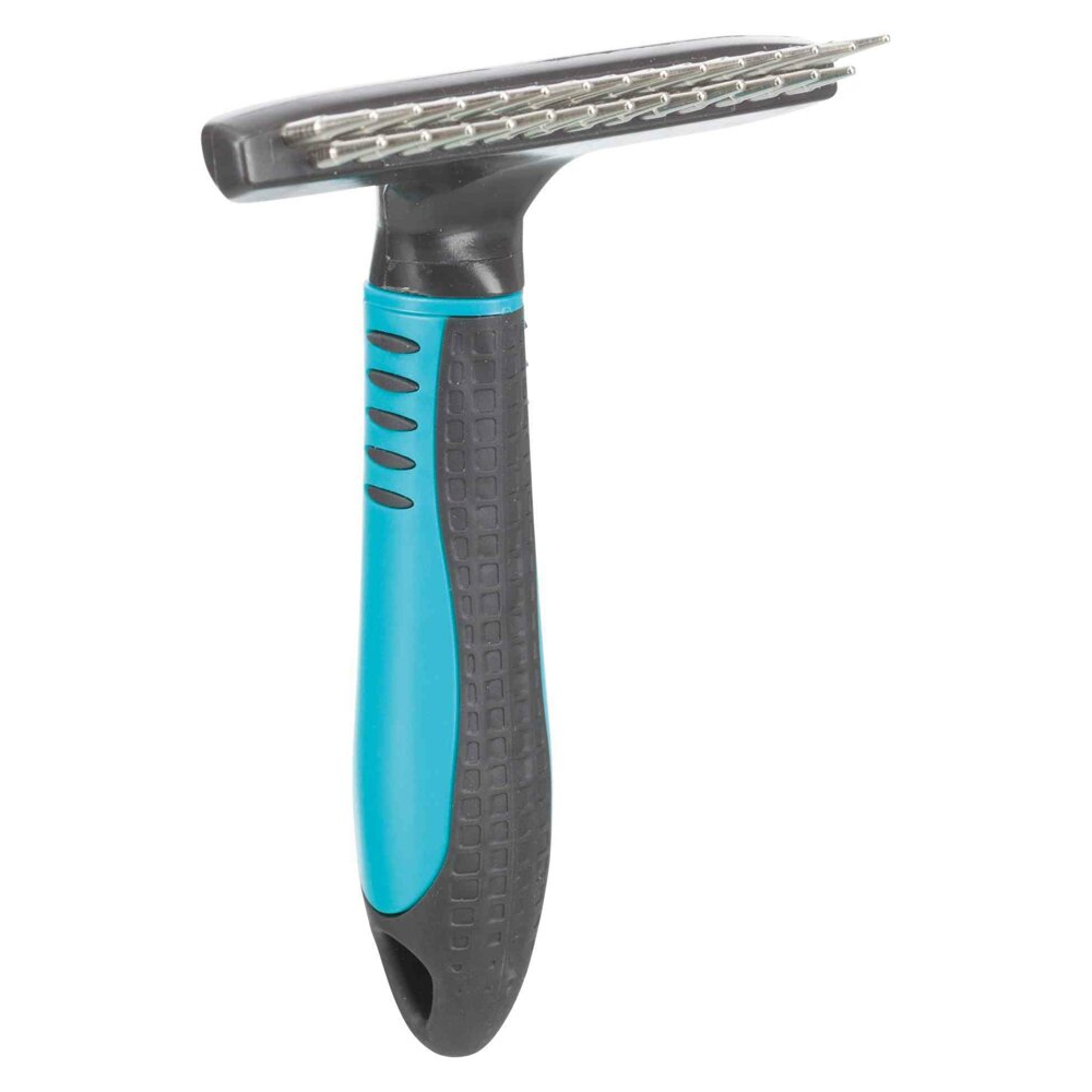 Trixie Hrablo dvojité dl.srst s antiskl.rukojetí 10x15cm,zub1,5a2cm Obrázek