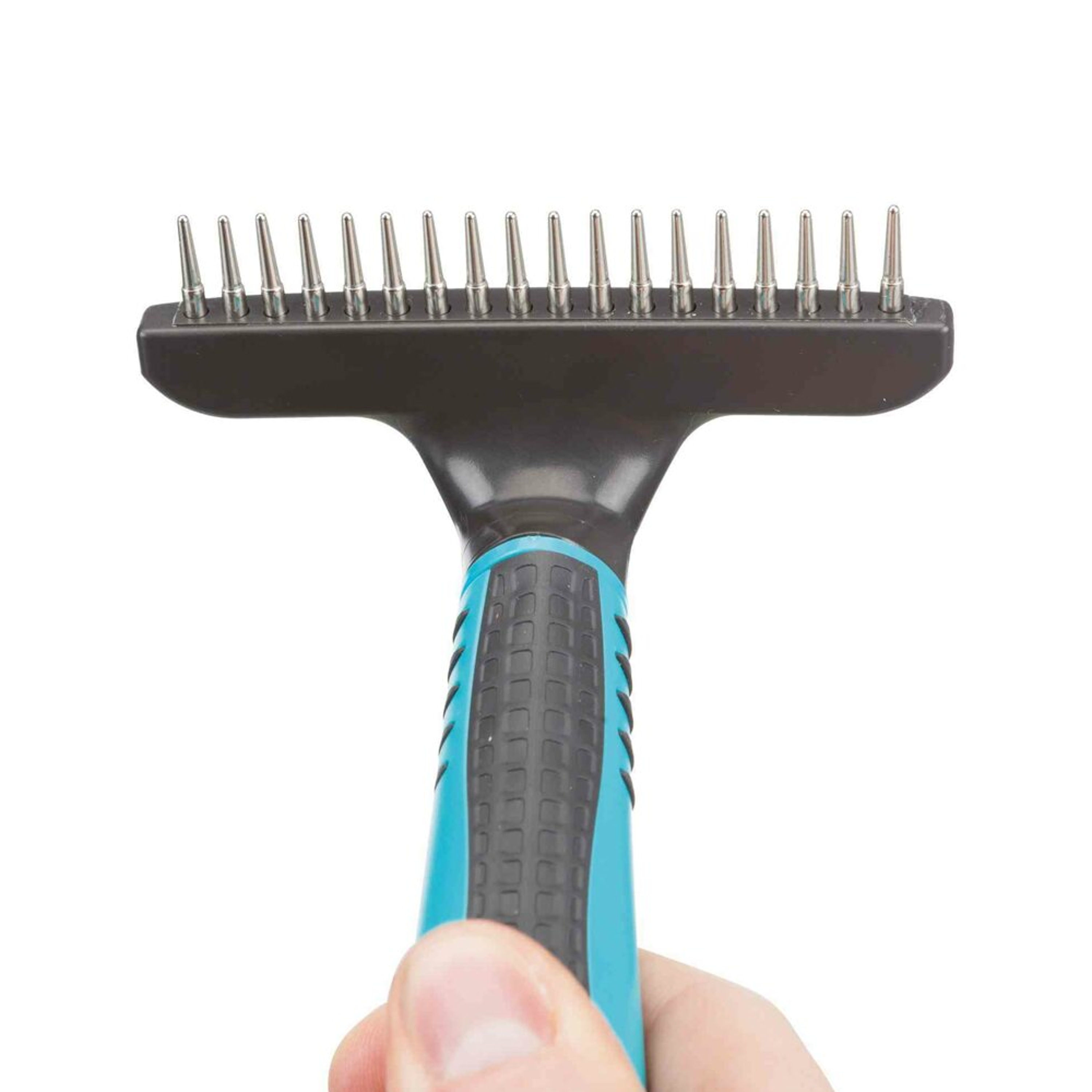 Trixie Hrablo s rotačnímy zuby,antiskluz.rukojeť 10x15cm, zuby 1,5c Obrázek