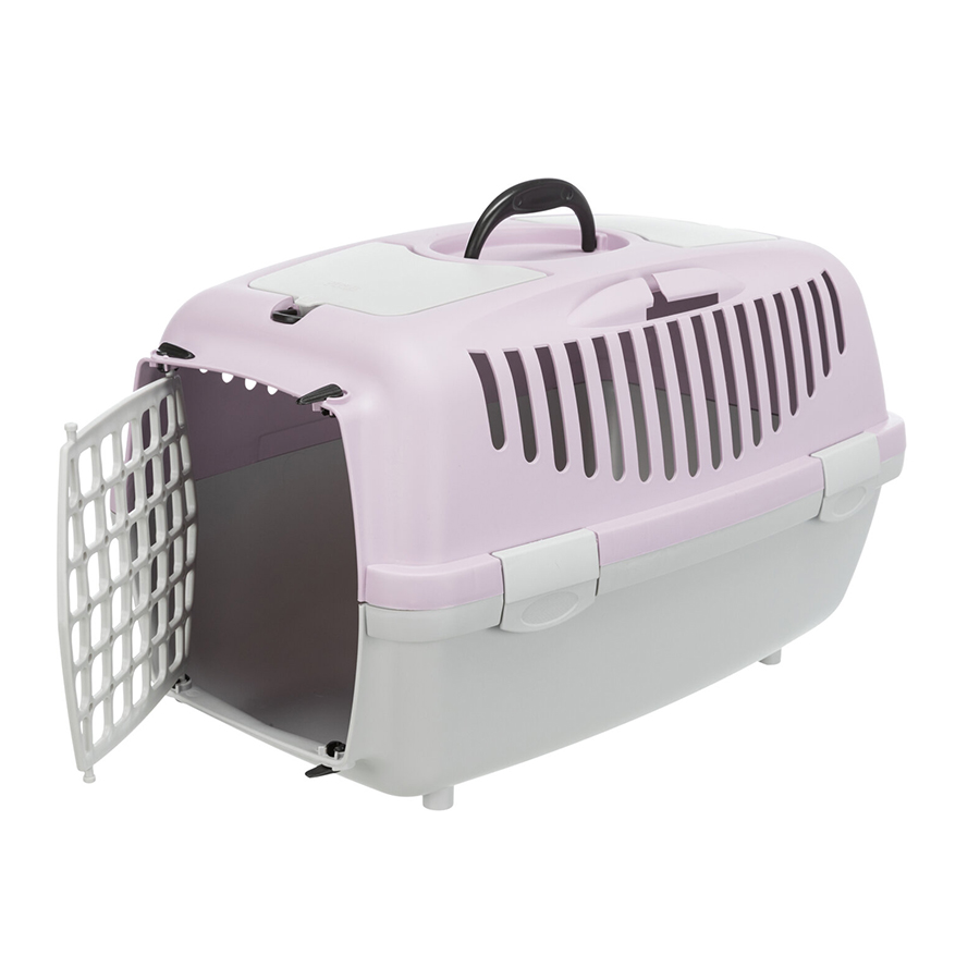 Trixie Transportní box CAPRI II, XS-S: 37x34x55cm max.do 8kg - světle šedá/světlá lila Obrázek