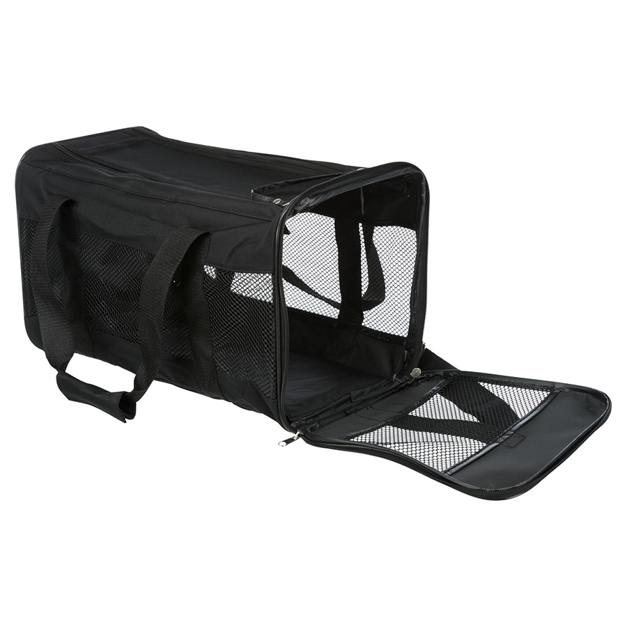 Trixie Nylonová přepravní taška RYAN 26×27×47cm, do 6kg, černá Obrázek