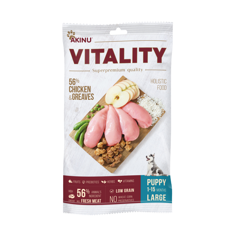 Vzorek Akinu VITALITY dog puppy large 80g Obrázek