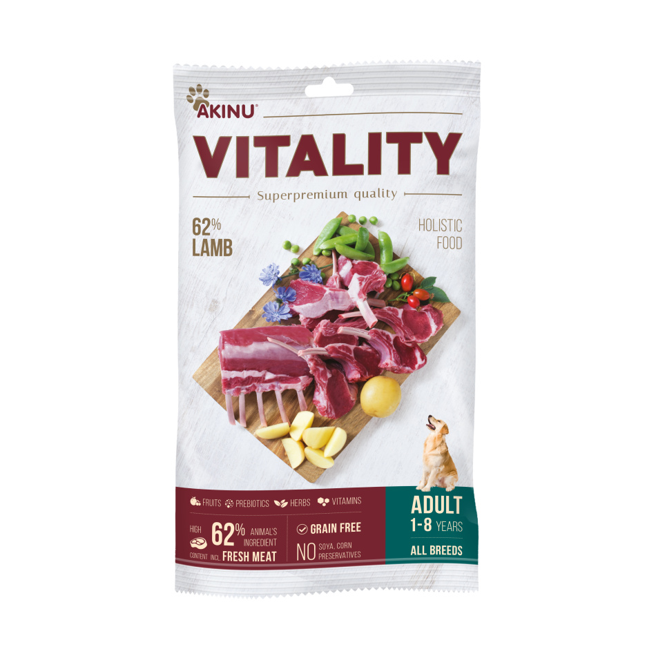 Vzorek Akinu VITALITY dog adult hypoallergic 80g Obrázek