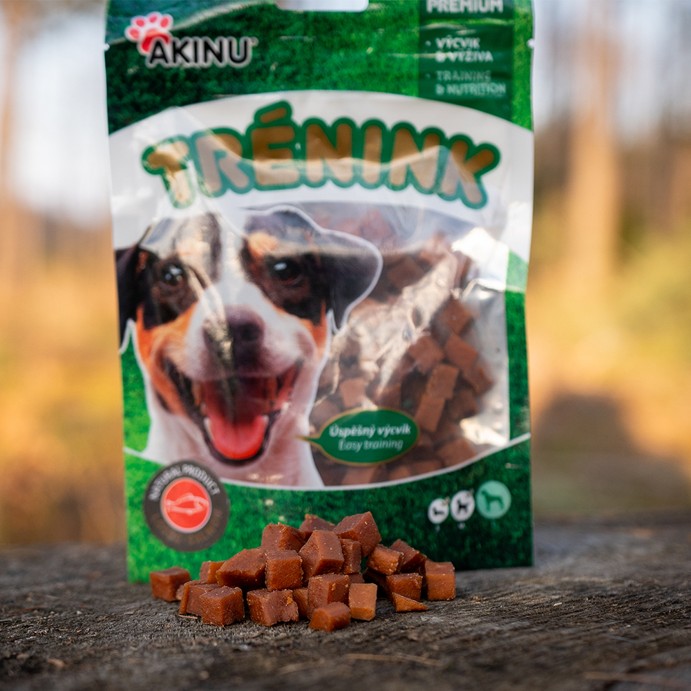 Akinu Trénink lososové kostky pro psy 120g Obrázek