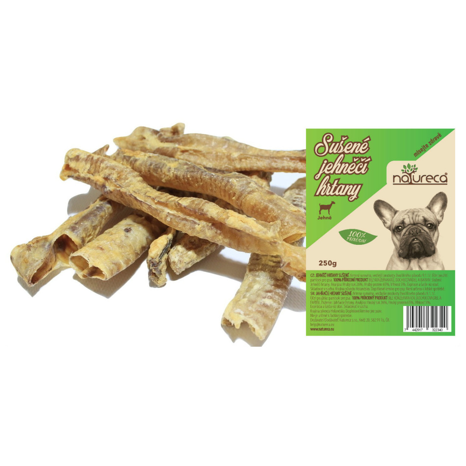 NATURECA pochoutka Jehněčí hrtany sušené 250g Obrázek