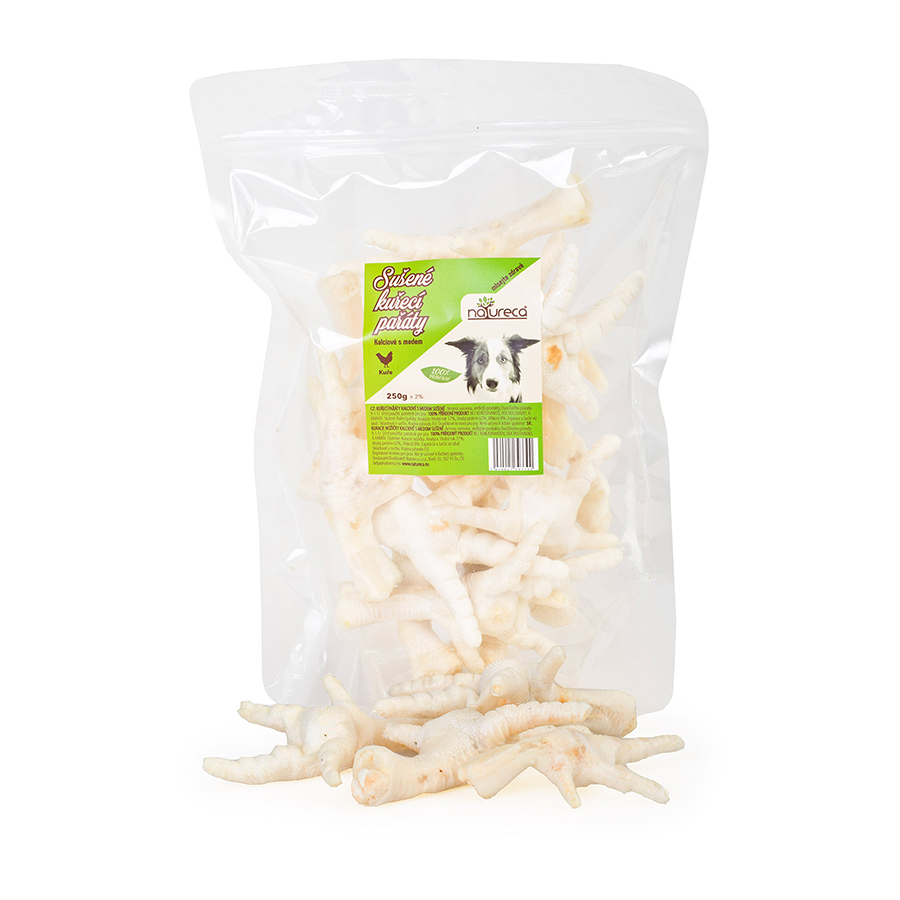 NATURECA Kuřecí pařáty sušené kalciové 250 g Obrázek