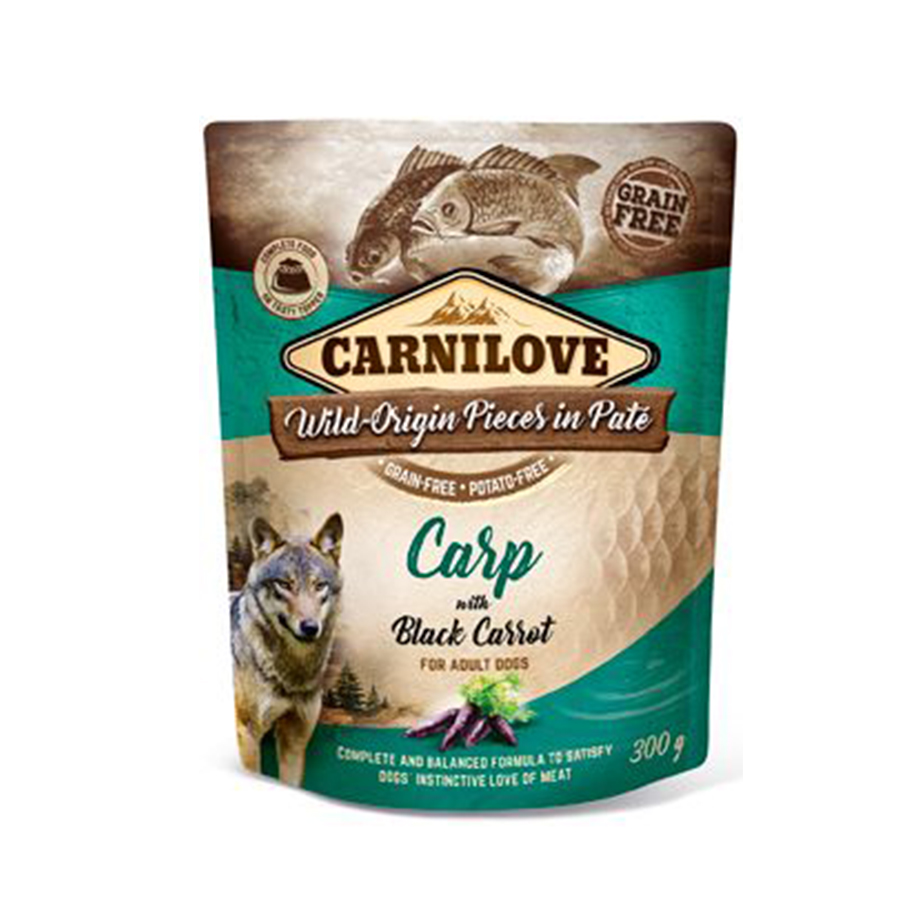 Carnilove Dog Pouch Paté Carp & Black Carrot 300g Obrázek