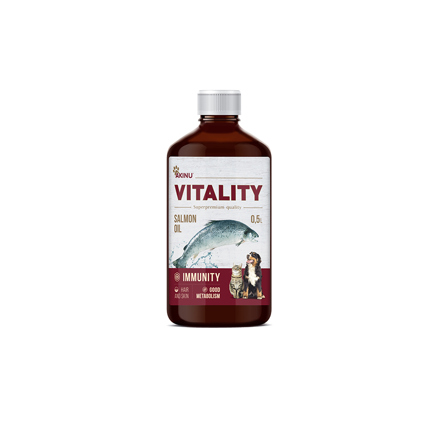 Akinu VITALITY Lososový olej 500 ml Obrázek