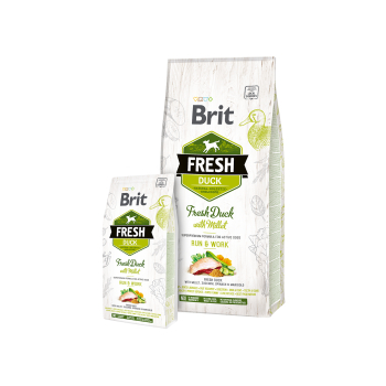 Brit Fresh Dog Duck & Millet Active Run & Work 12kg Obrázek