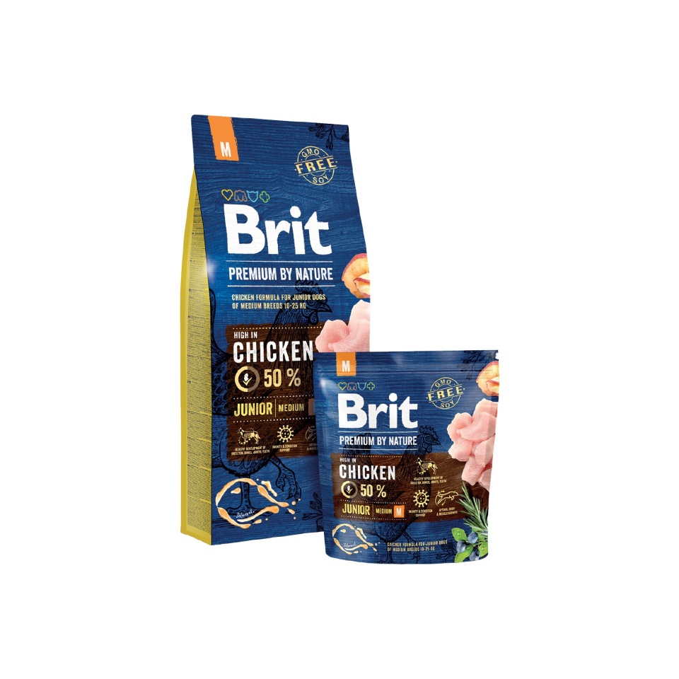 Brit Premium Dog by Nature Junior M 1kg Obrázek