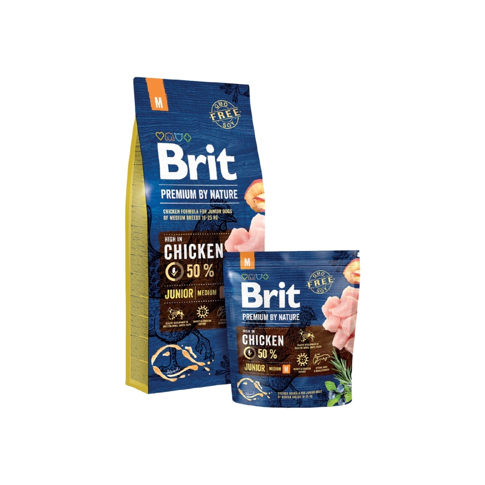 Brit Premium Dog by Nature Junior M 3kg Obrázek