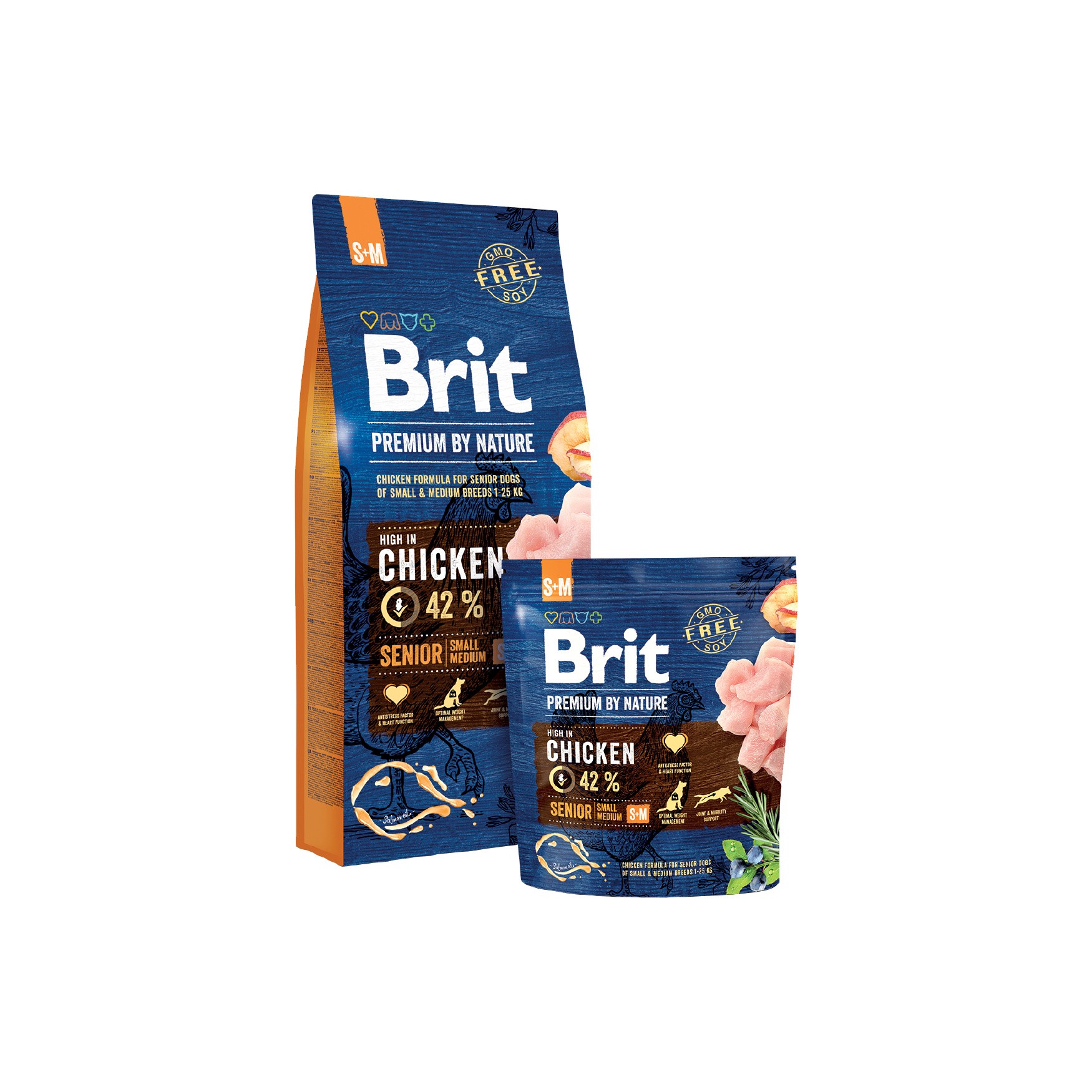 Brit Premium Dog by Nature Senior S+M 1kg Obrázek