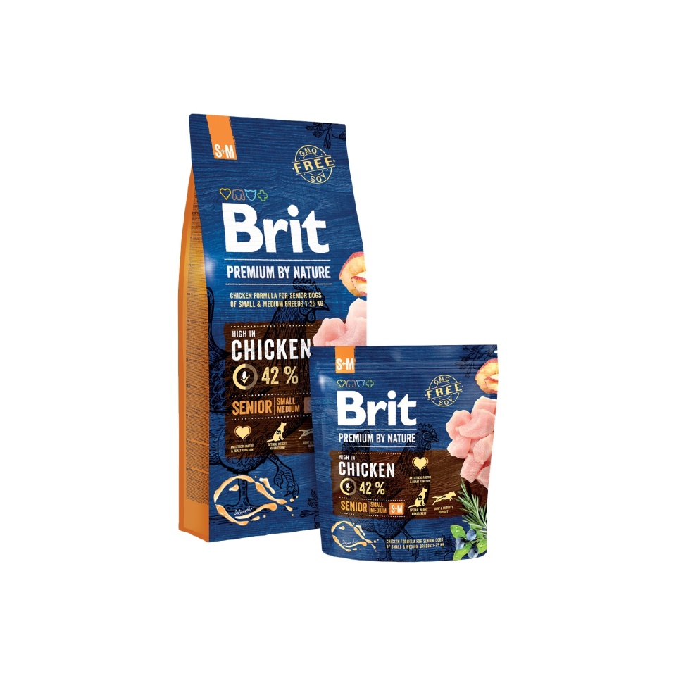 Brit Premium Dog by Nature Senior S+M 3kg Obrázek