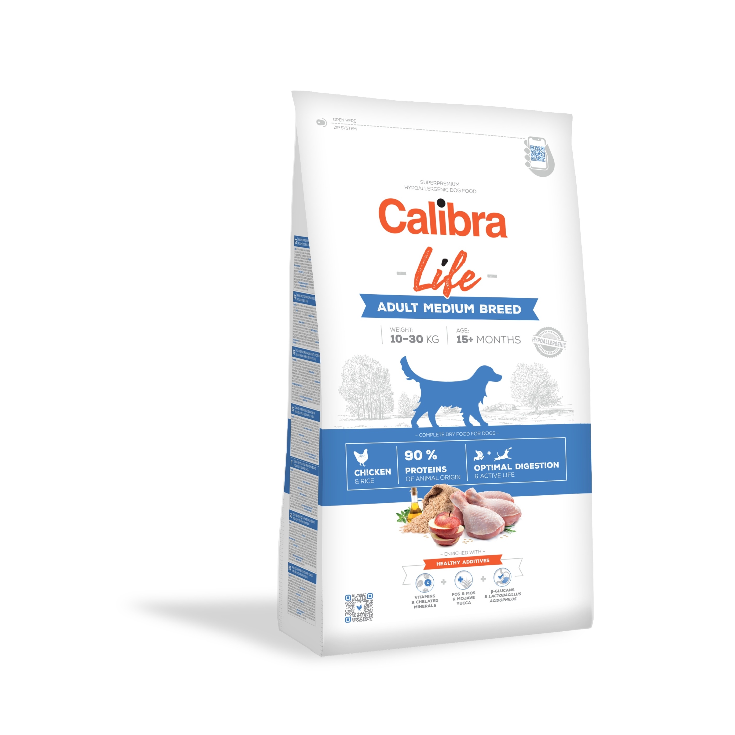 Calibra Dog Life Adult Medium Breed Chicken 2,5 kg Obrázek