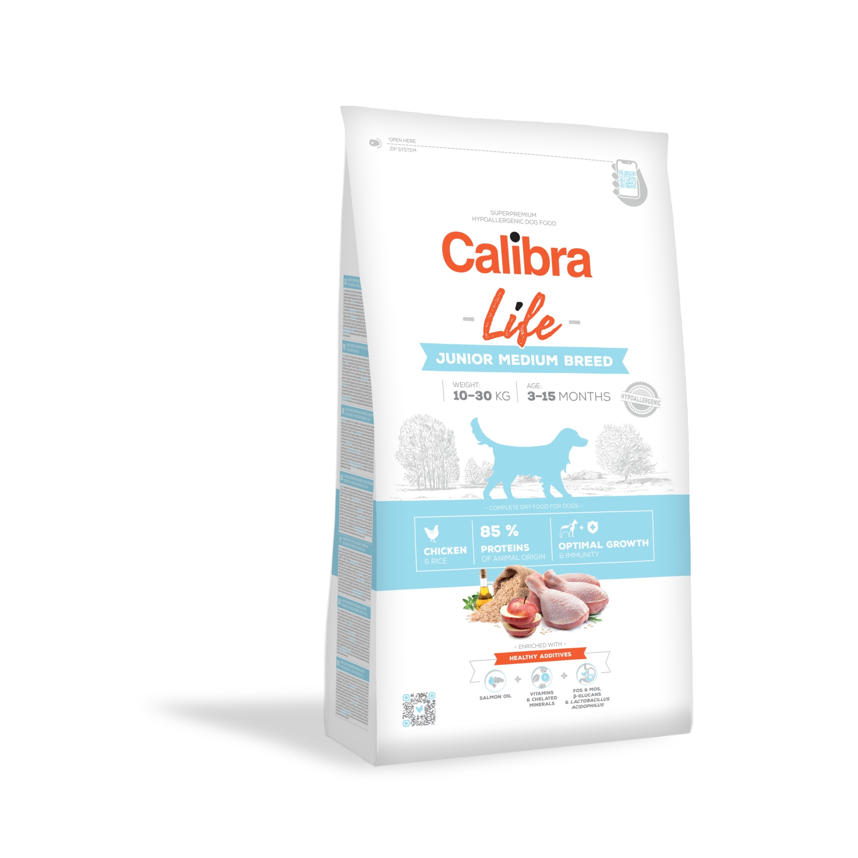 Calibra Dog Life Junior Medium Breed Chicken 2,5 kg Obrázek