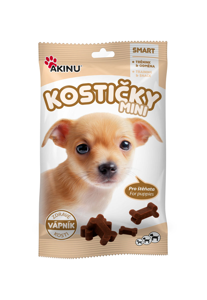 Akinu Kostičky MINI pro štěňata s vápníkem 60g Obrázek