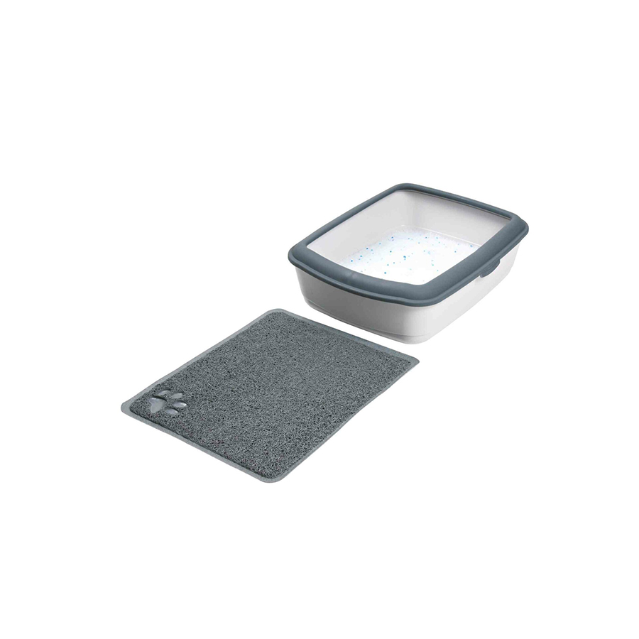 Předložka PVC s tlapkou, šedá k WC 45 x 37cm TR Obrázek