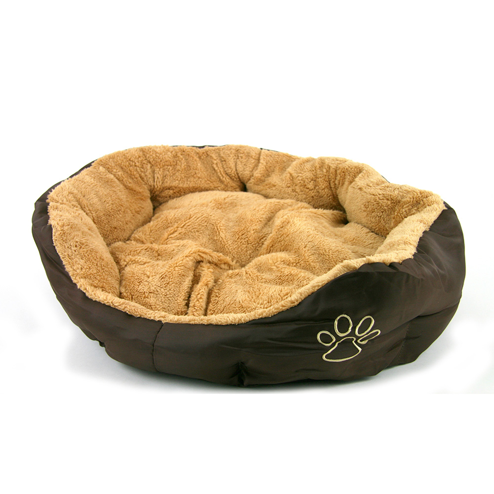 Akinu AK Pelech nylon&fleece kulatý M 57x52cm s tlapkou, hnědý Barva: Béžová Obrázek