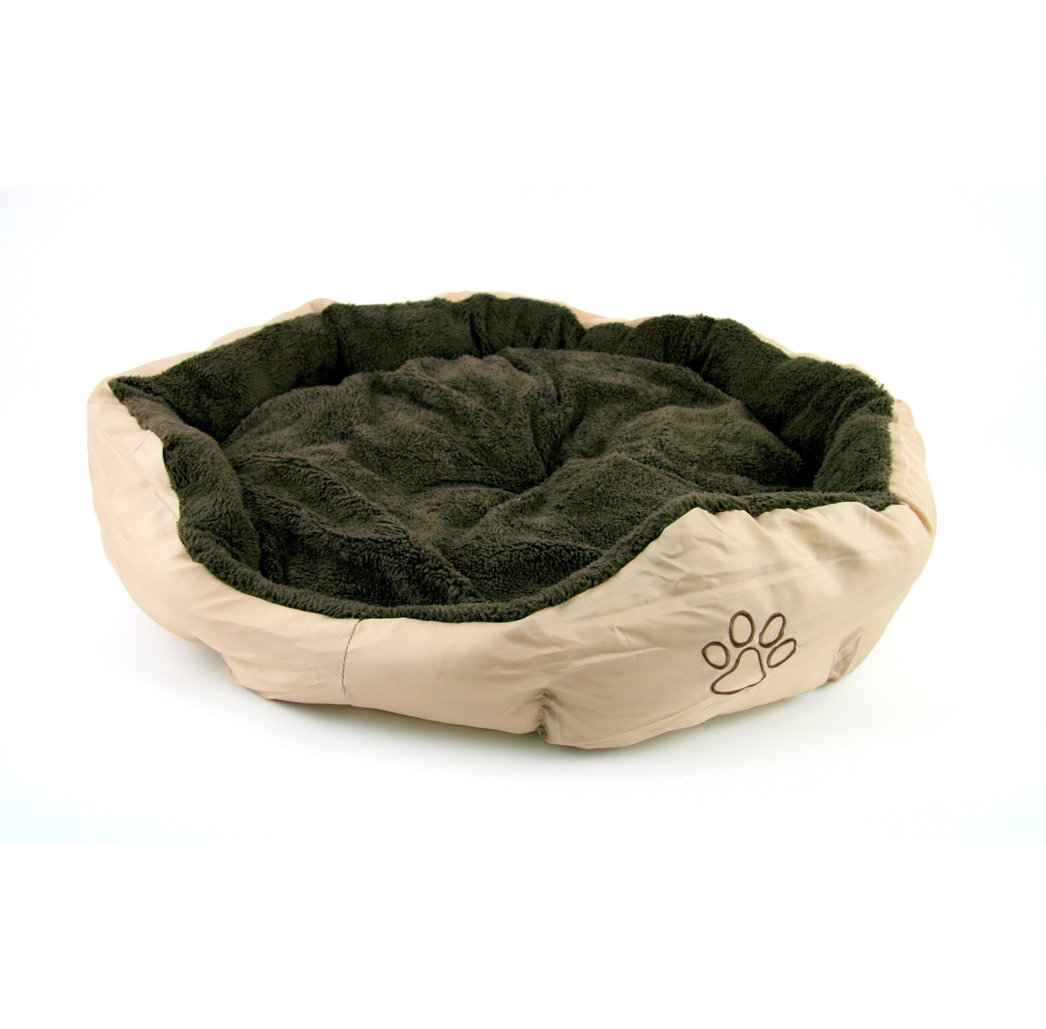 Akinu pelech nylon&fleece kulatý béžový L 70x65cm Obrázek