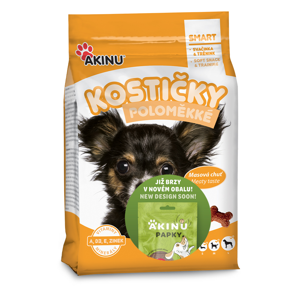 Akinu kostičky pro psy poloměkké 500 g Obrázek