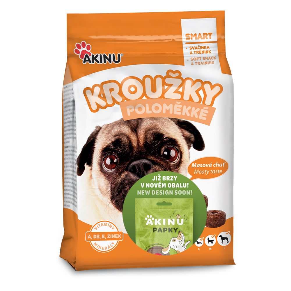 Akinu kroužky pro psy poloměkké 500g Obrázek