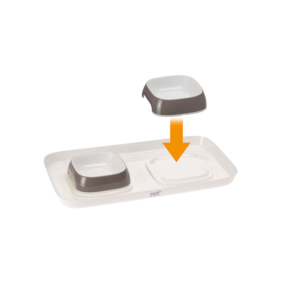 Ferplast GLAM TRAY sada misek s podnosem S béžová Obrázek