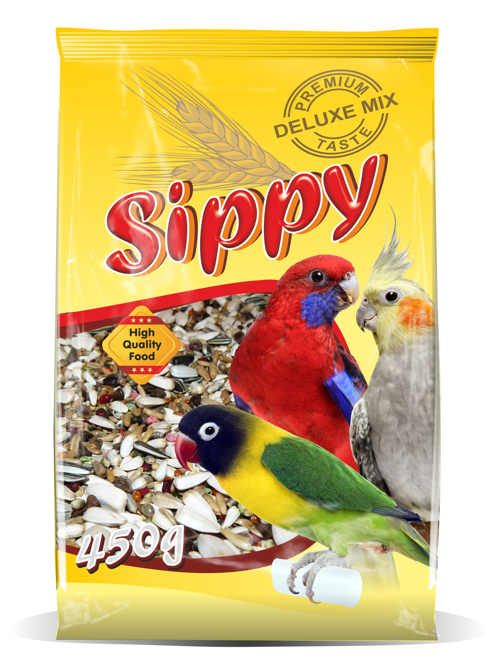 Sippy deluxe krmivo pro malé a střední papoušky 450g Obrázek