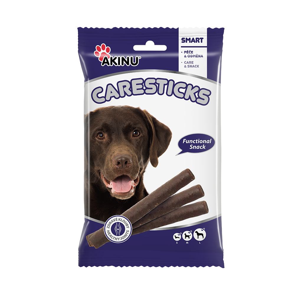 Akinu CARESTICKS tyčinky pro psy s glukosaminem 175 g Obrázek