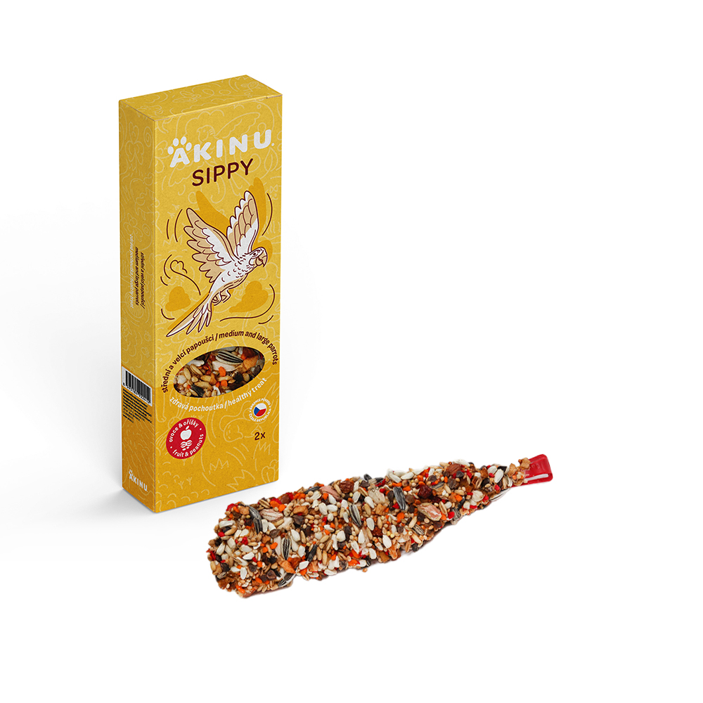 Sippy tyč pro střední a velké papoušky ovocno-ořechová 2ks Obrázek