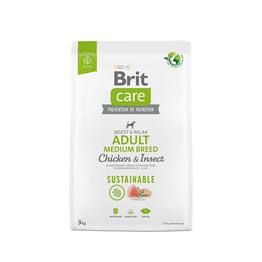 Brit Care Dog Sustainable Adult Medium Breed, 3 kg Obrázek