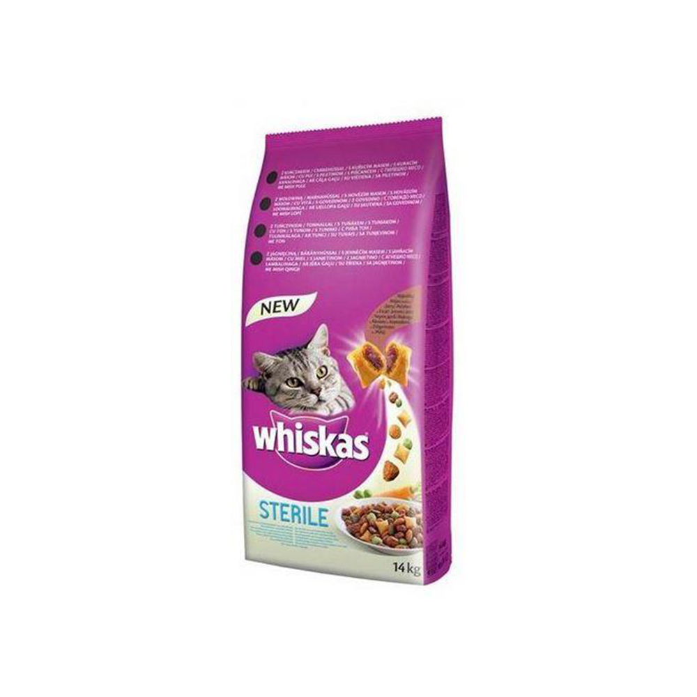 Whiskas Dry s kuřecím masem - STERILE 14kg Obrázek